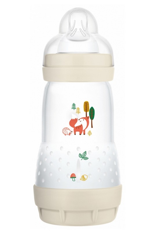 MAM Biberon 1er Age Anti-Colique 260ml Transparent Rose